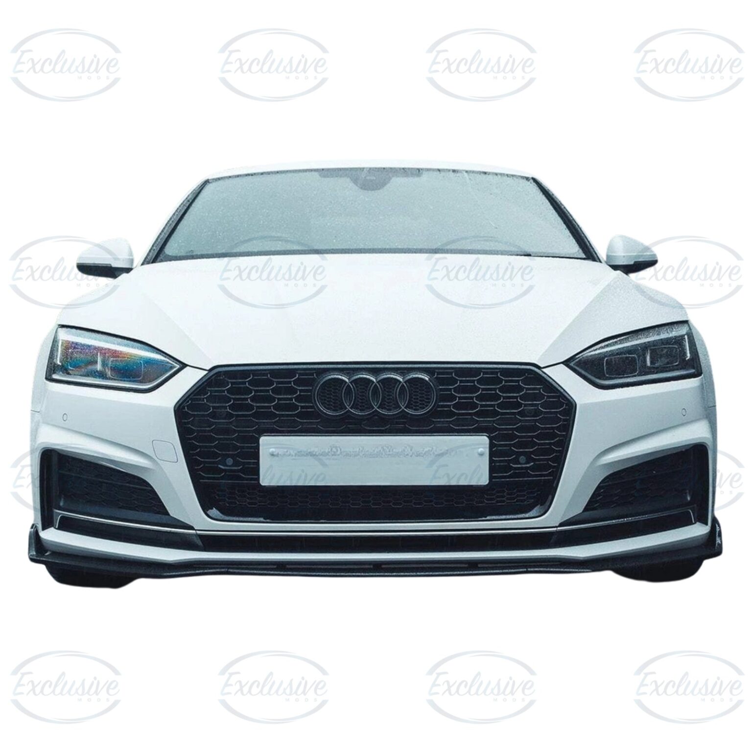 Gloss Black Front Splitter Lip - Fits Audi A5/S5 B9 S-Line (2016-2019)