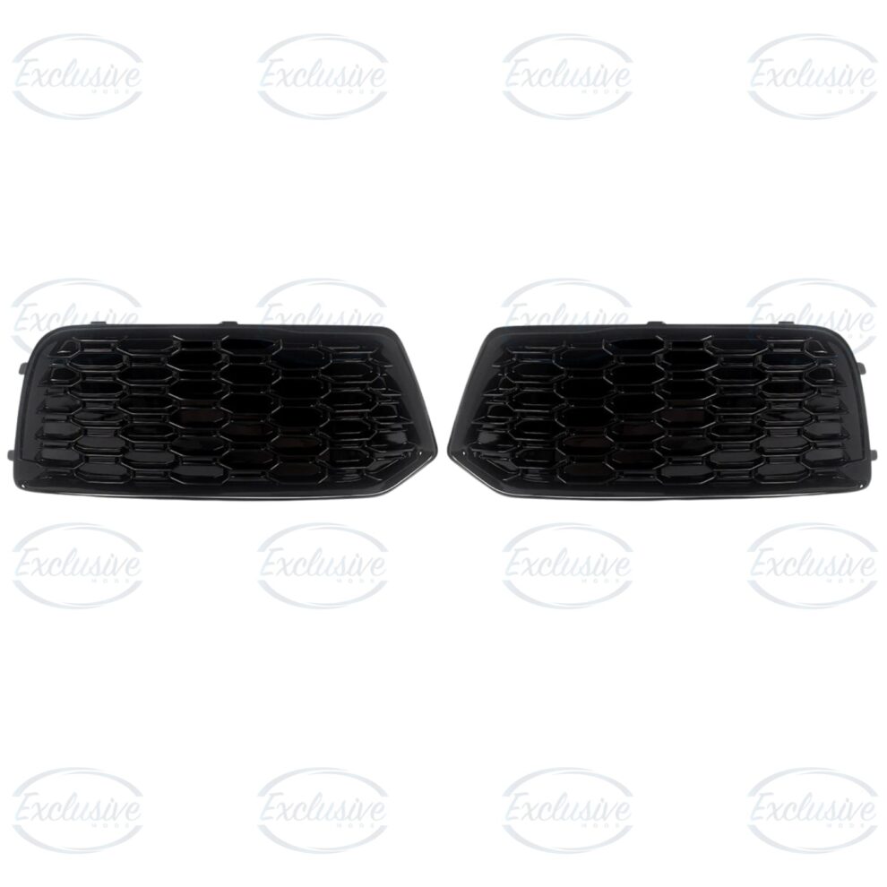 Gloss Black Honeycomb Fog Light Covers - Fits Audi Q5 FY Standard (2018-2020)