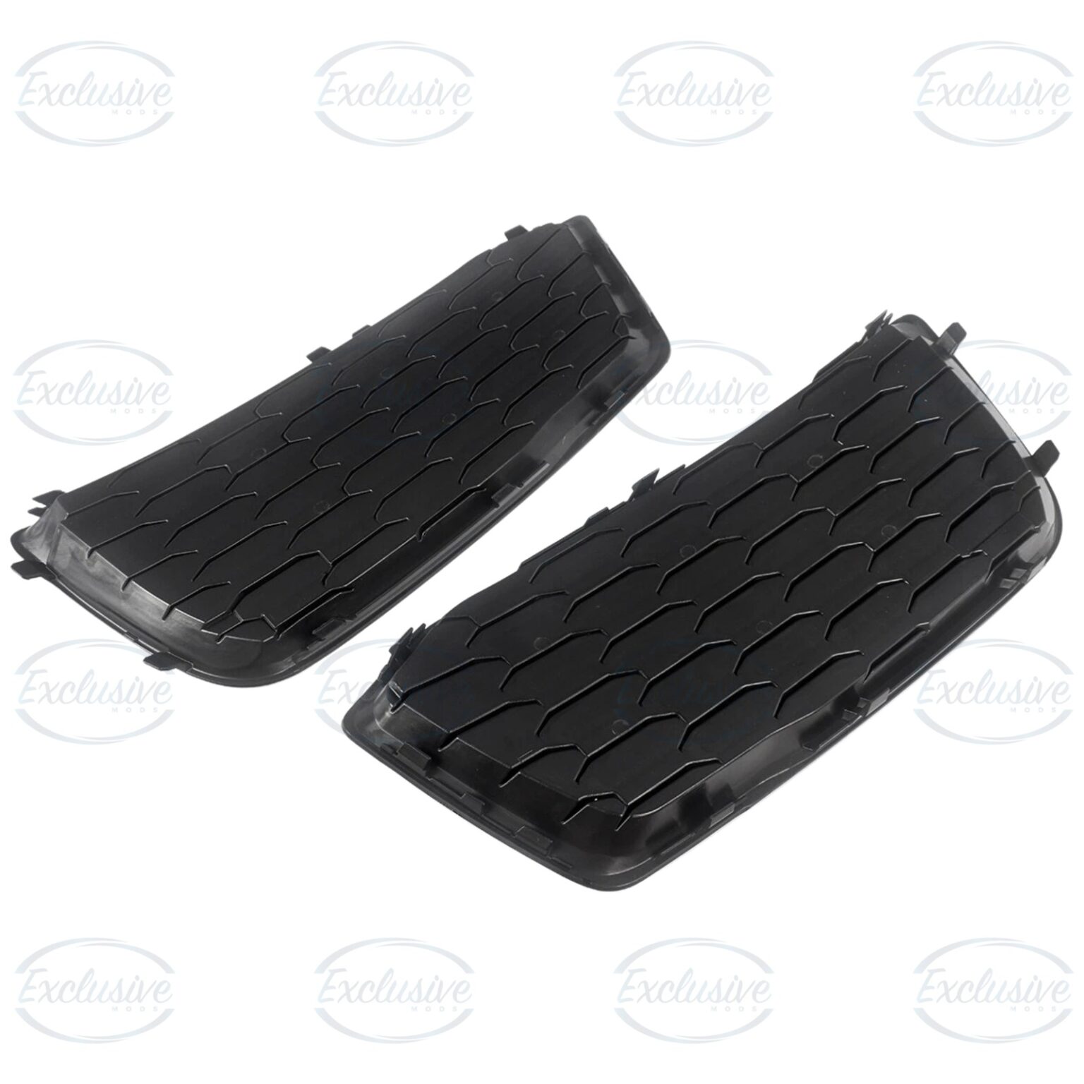 Gloss Black Honeycomb Fog Light Covers - Fits Audi Q5 FY Standard (2018-2020)