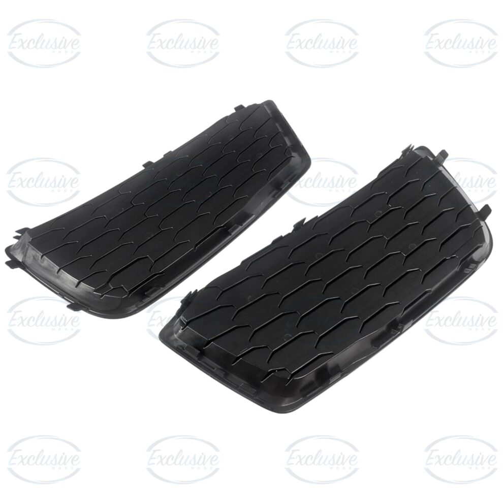 Gloss Black Honeycomb Fog Light Covers - Fits Audi Q5 FY Standard (2018-2020)