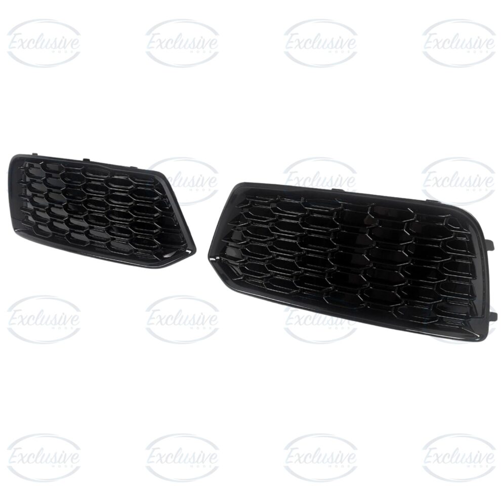 Gloss Black Honeycomb Fog Light Covers - Fits Audi Q5 FY Standard (2018-2020)