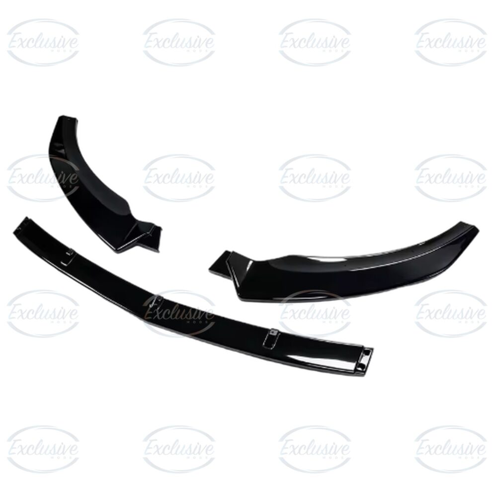 Gloss Black Front Splitter Lip - Fits Mercedes A Class W177 AMG Line (2018-2022)