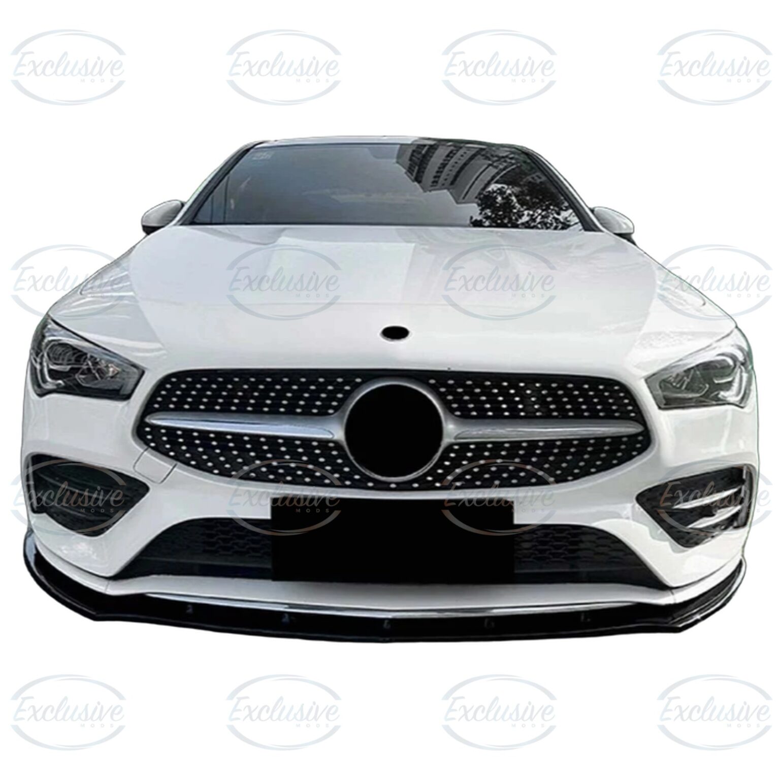 Gloss Black Front Splitter Lip - Fits Mercedes CLA C118/X118 AMG Line (2020-2023)