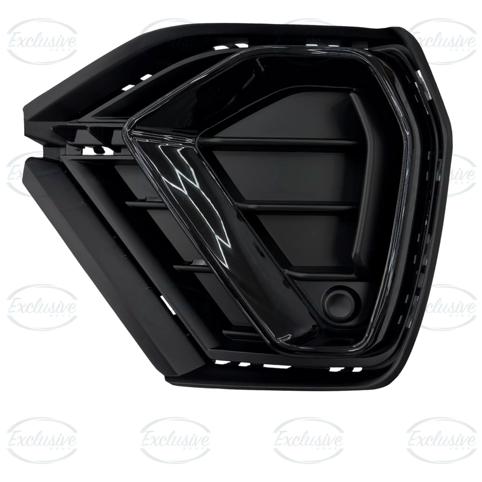 Audi Q3 F3 S-Line gloss black honeycomb fog light covers