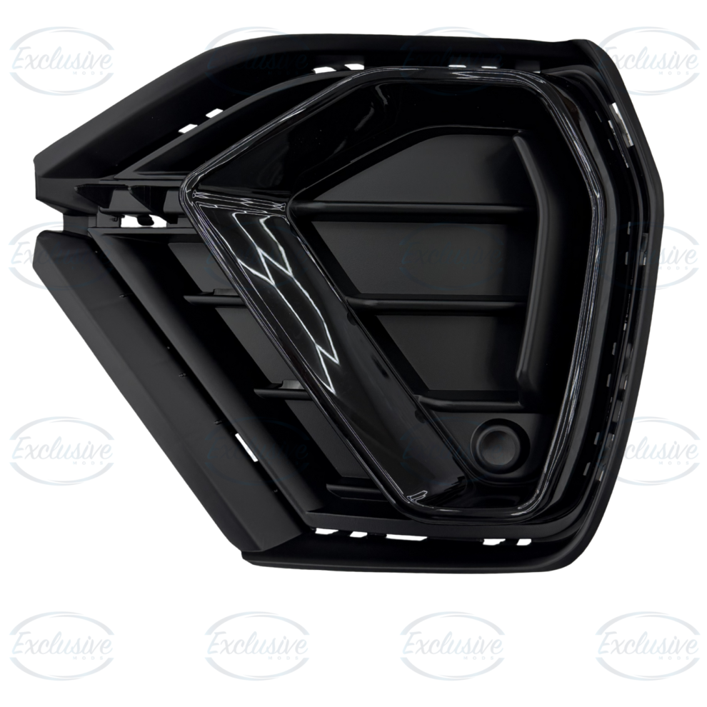 Audi Q3 F3 S-Line gloss black honeycomb fog light covers