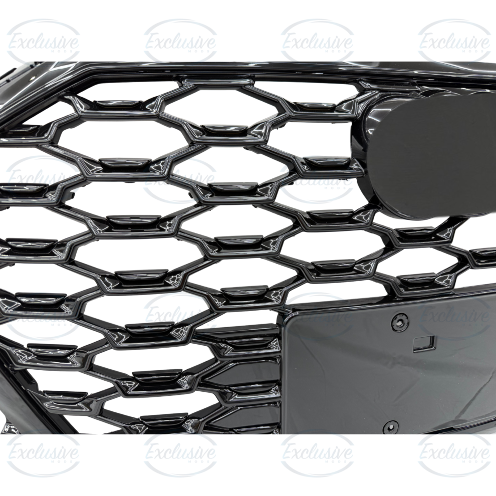 Gloss Black Honeycomb Mesh Grille - Fits Audi Q3 F3 S-Line (2019-2024)