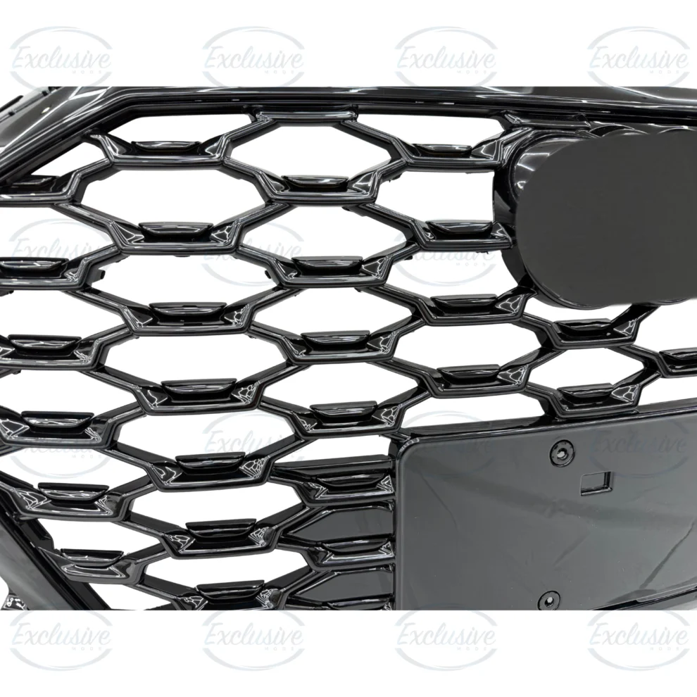 Gloss Black Honeycomb Mesh Grille - Fits Audi Q3 F3 S-Line (2019-2025)
