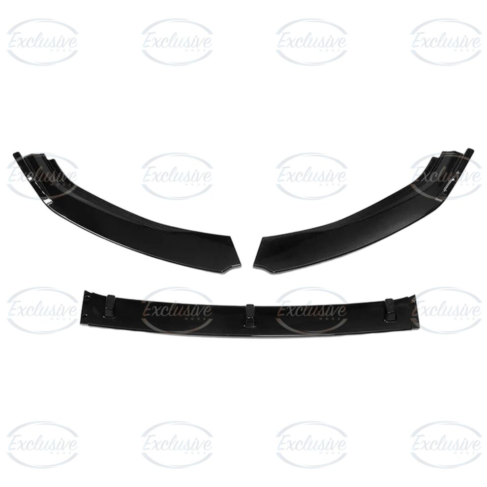 Gloss Black Front Splitter Lip (3-Piece) - Fits Audi A4/S4 B9 S-Line (2016-2018)