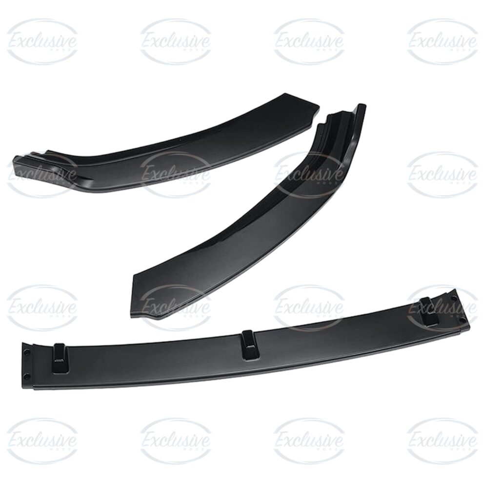 Gloss Black Front Splitter Lip (3-Piece) - Fits Audi A4/S4 B9 S-Line (2016-2018)