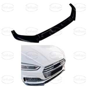 Gloss Black Front Splitter Lip - Fits Audi A5/S5 B9 S-Line (2016-2019)