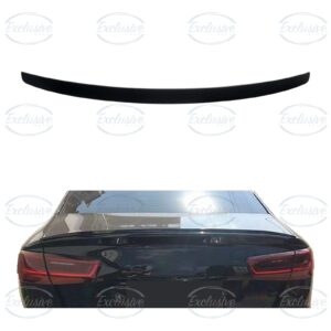 Gloss Black S3 Style Rear Spoiler Lip - Fits Audi A6/S6 C7 Saloon Pre-Facelift and Facelift (2012-2017)
