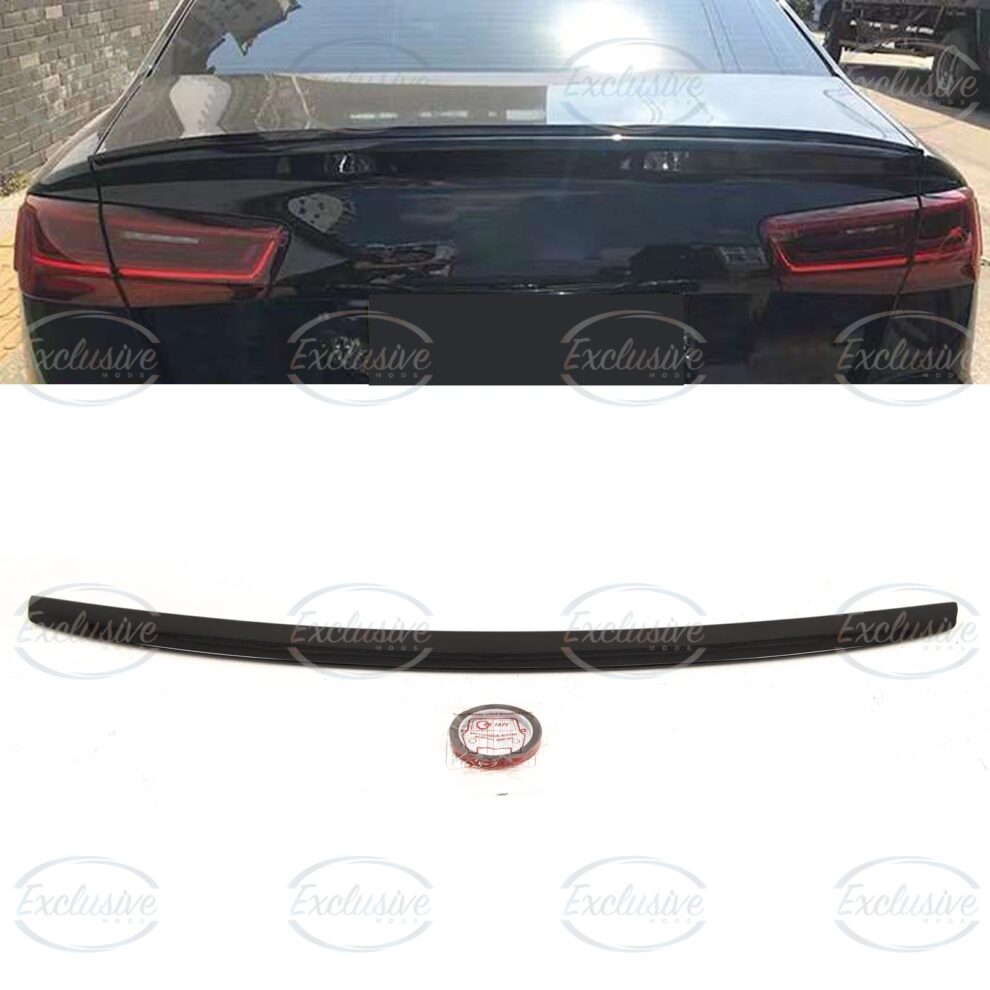 Gloss Black S3 Style Rear Spoiler Lip - Fits Audi A6/S6 C7 Saloon Pre-Facelift and Facelift (2012-2017)
