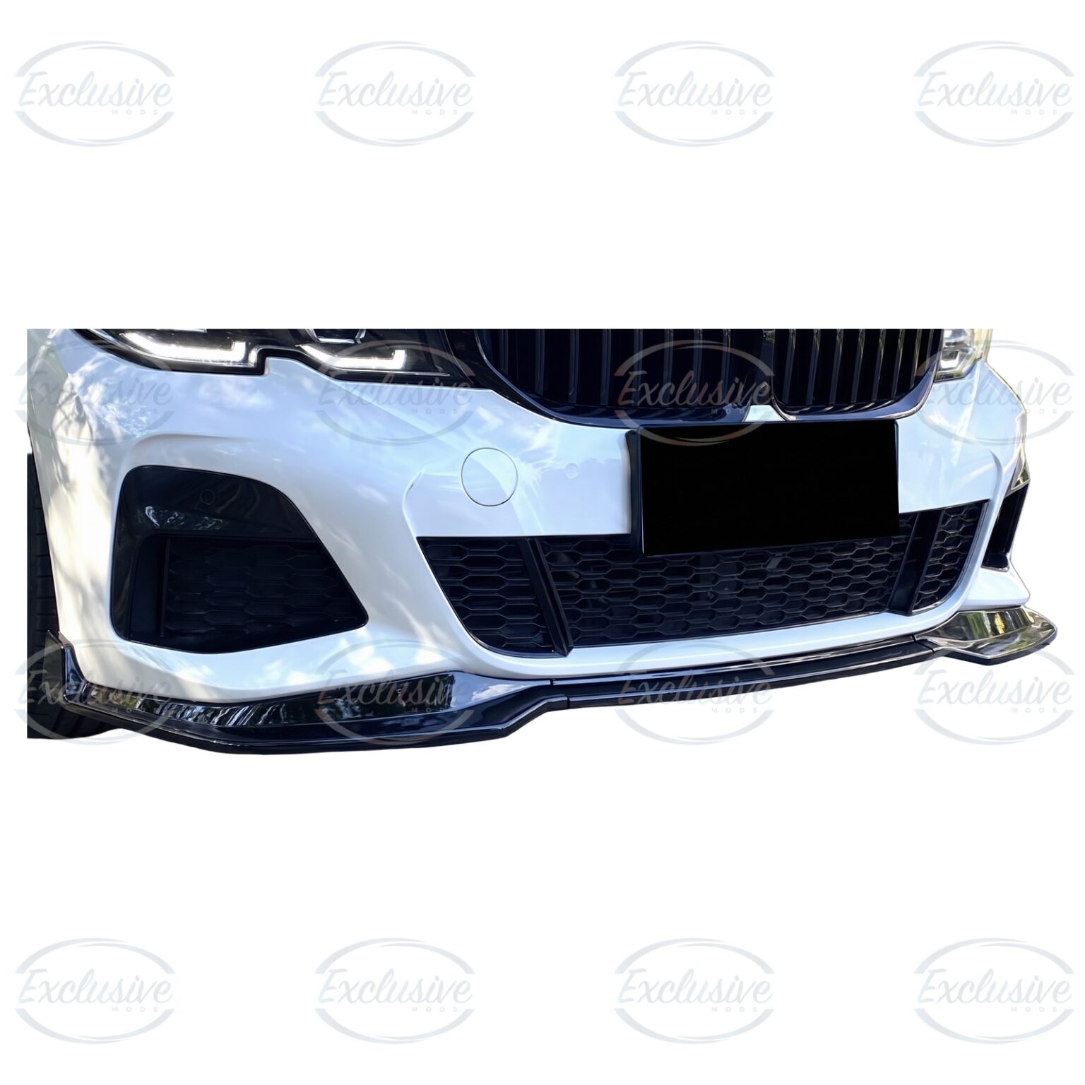 Gloss Black Front Splitter Lip - Fits BMW 3 Series G20 M Sport (2019-2022)