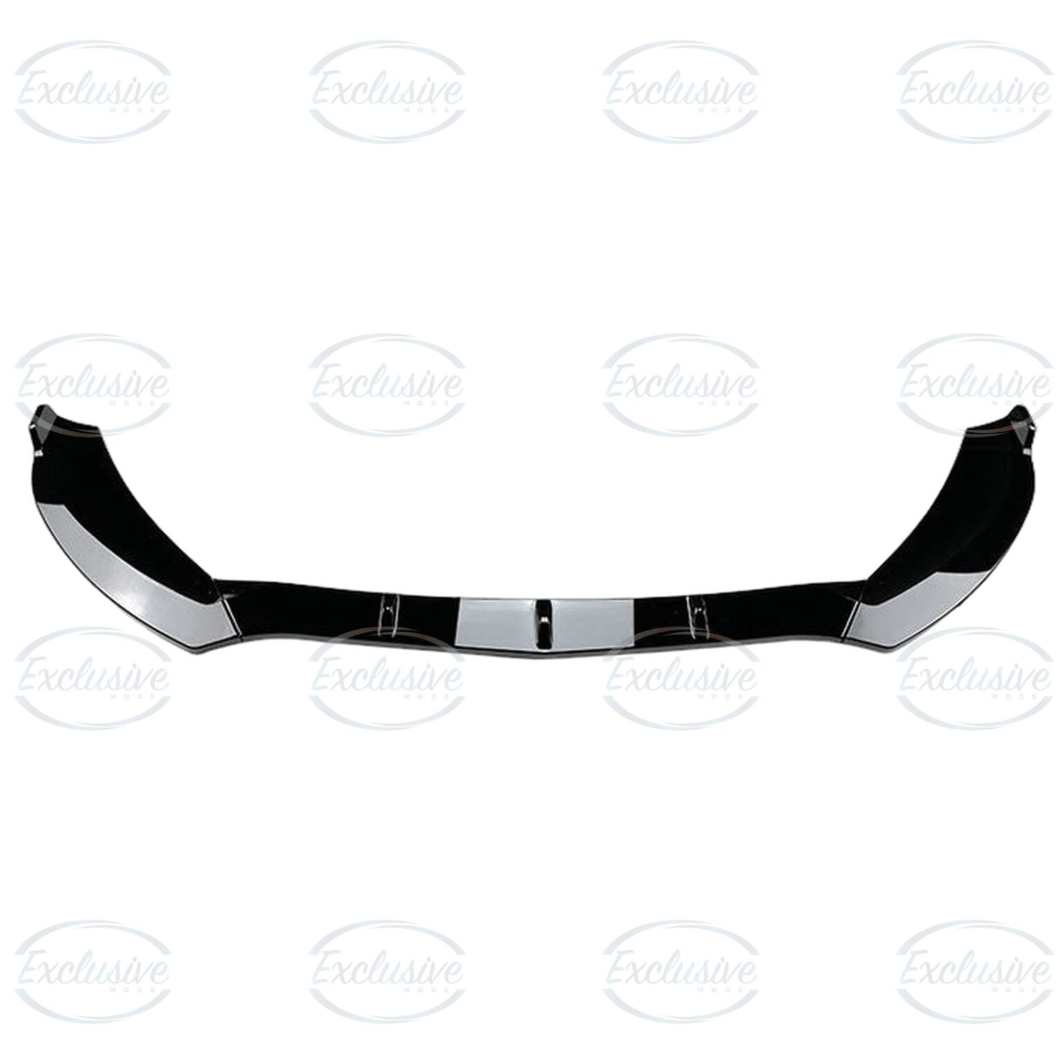 Gloss Black Front Splitter Lip - Fits Mercedes C Class W205 AMG Line (2015-2018)
