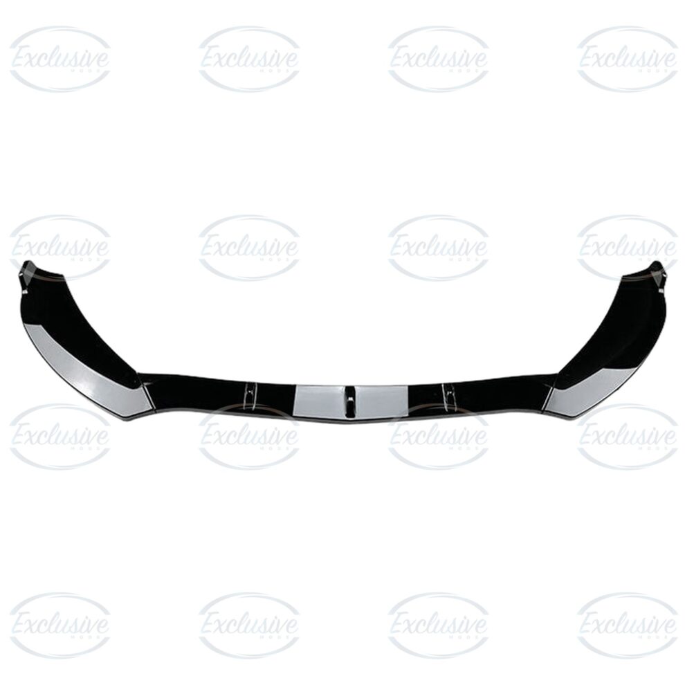 Gloss Black Front Splitter Lip - Fits Mercedes C Class W205 AMG Line (2015-2018)