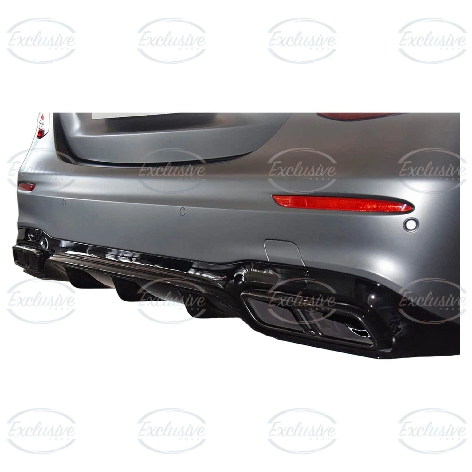 Gloss Black E63 AMG Style Diffuser - Fits Mercedes E Class W213 AMG Line (2016-2020)