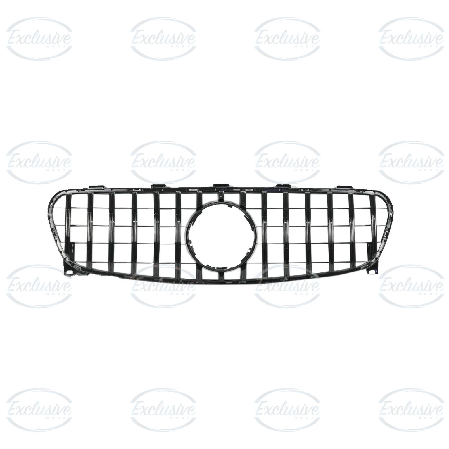 Gloss Black Panamericana Style Grille - Fits Mercedes GLA X156 Facelift (2017-2019)