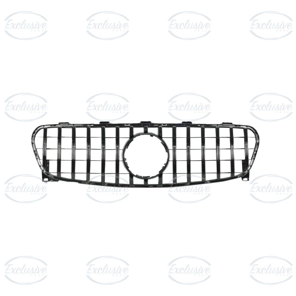Gloss Black Panamericana Style Grille - Fits Mercedes GLA X156 Facelift (2017-2019)