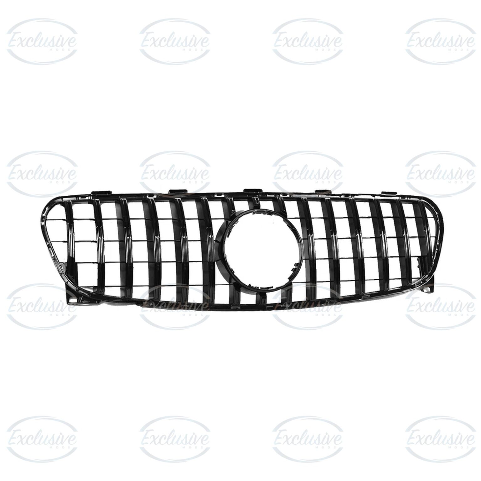 Gloss Black Panamericana Style Grille - Fits Mercedes GLA X156 Facelift (2017-2019)