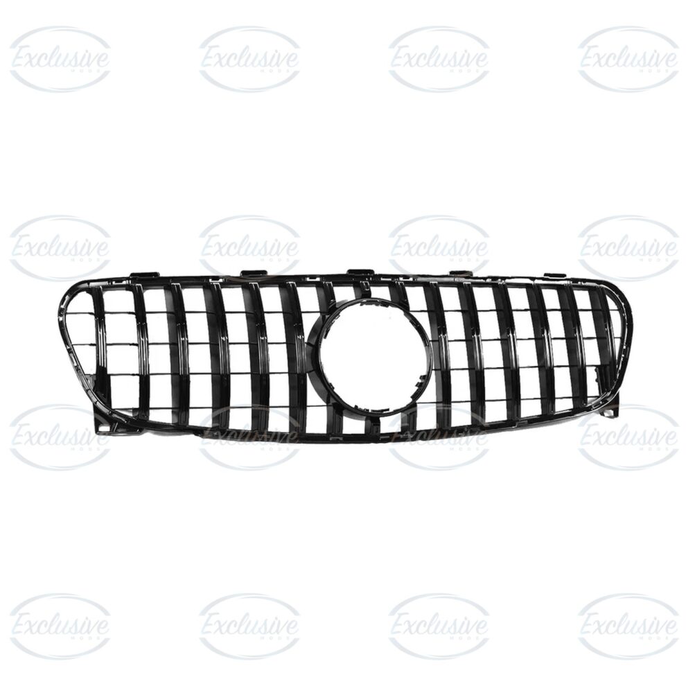 Gloss Black Panamericana Style Grille - Fits Mercedes GLA X156 Facelift (2017-2019)