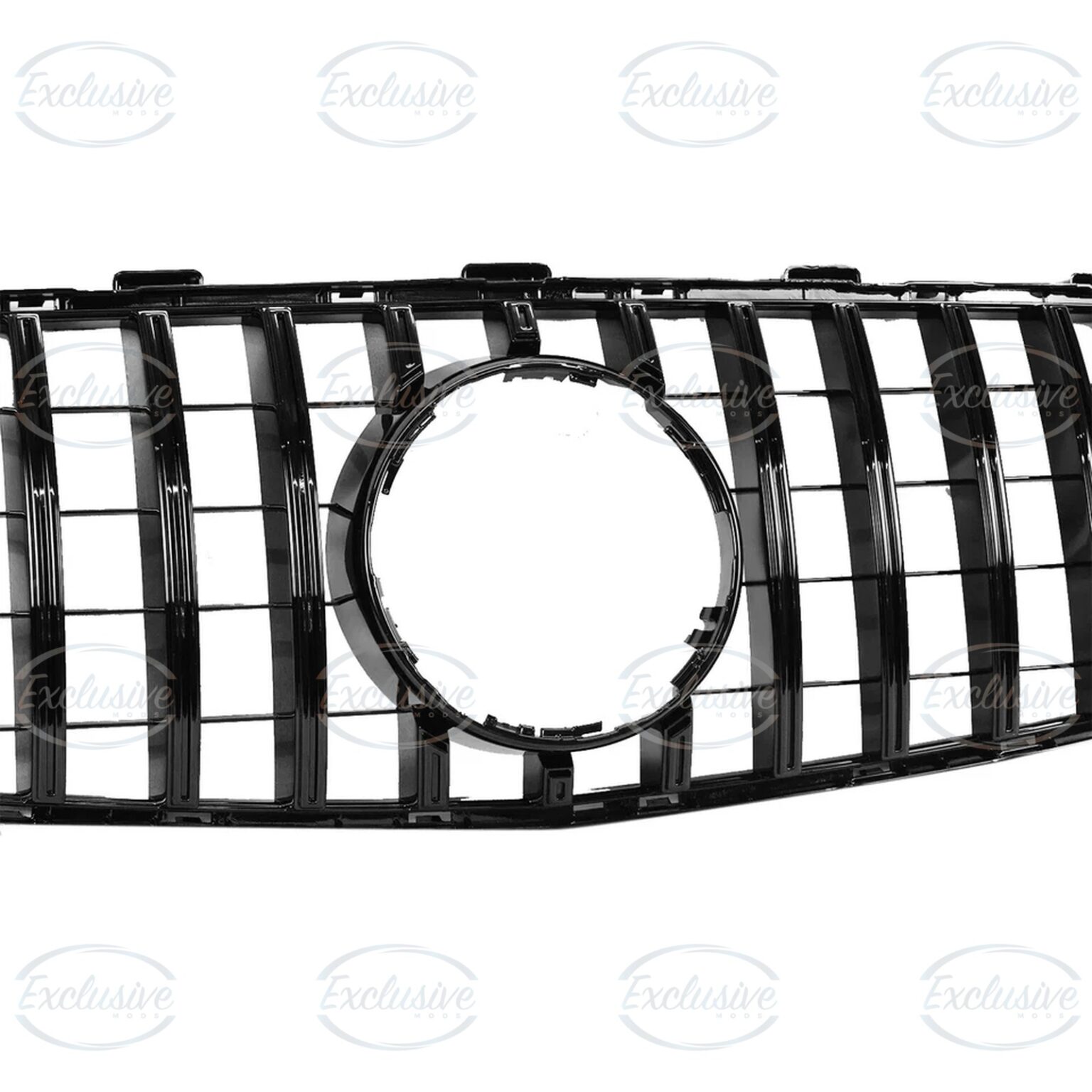 Gloss Black Panamericana Style Grille - Fits Mercedes GLA X156 Facelift (2017-2019)
