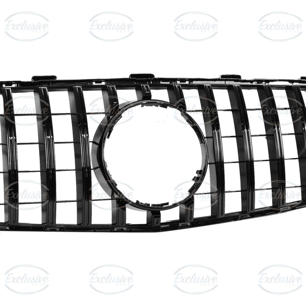 Gloss Black Panamericana Style Grille - Fits Mercedes GLA X156 Facelift (2017-2019)
