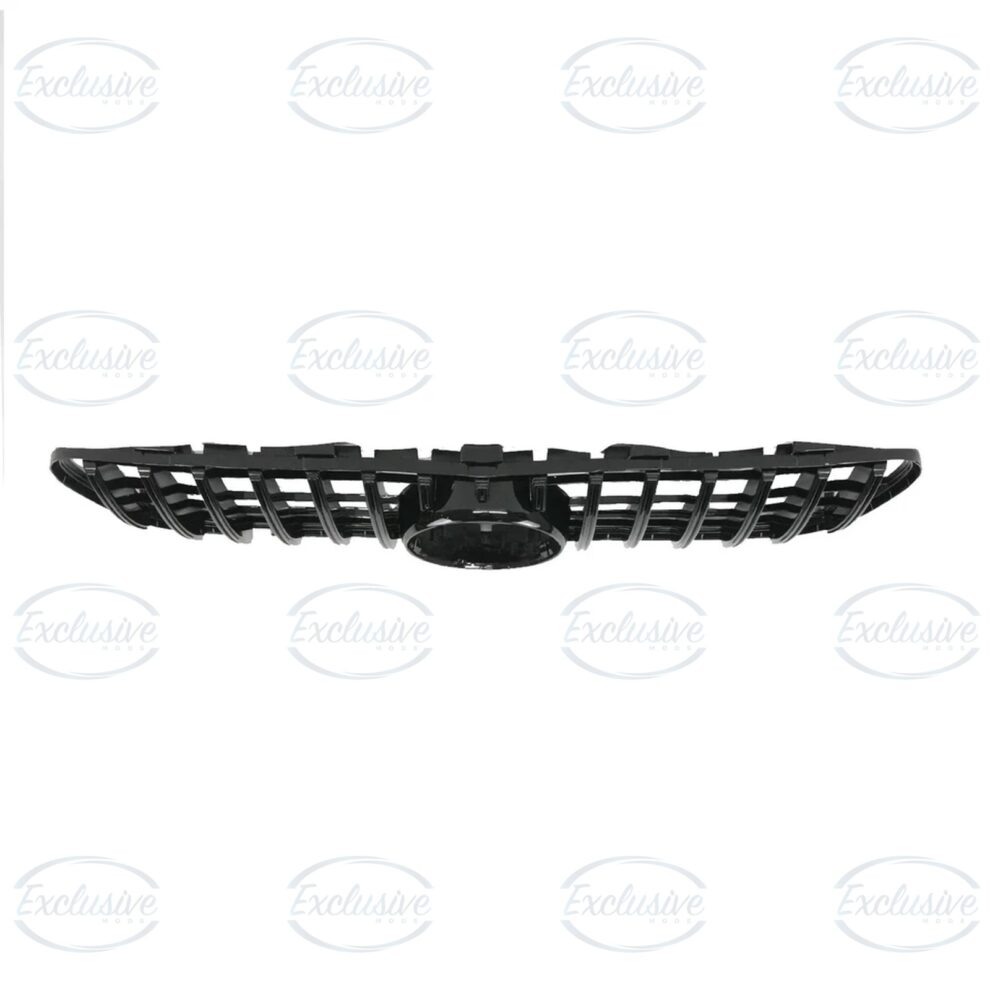 Gloss Black Panamericana Style Grille - Fits Mercedes GLA X156 Facelift (2017-2019)