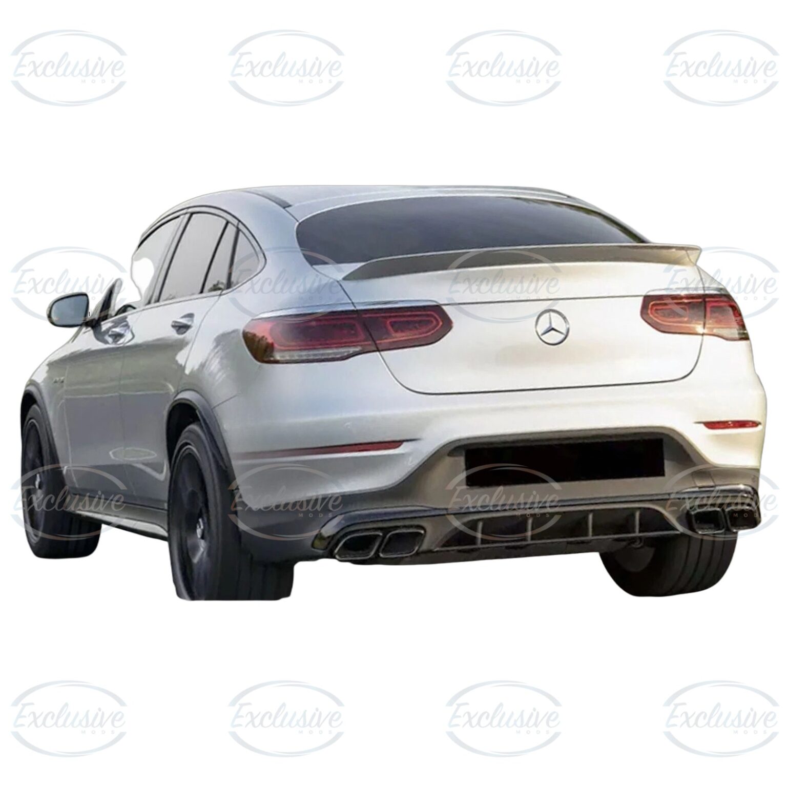 Matte Black GLC63 AMG Style Diffuser - Fits Mercedes GLC C253 Pre-Facelift and Facelift AMG Line (2016+)