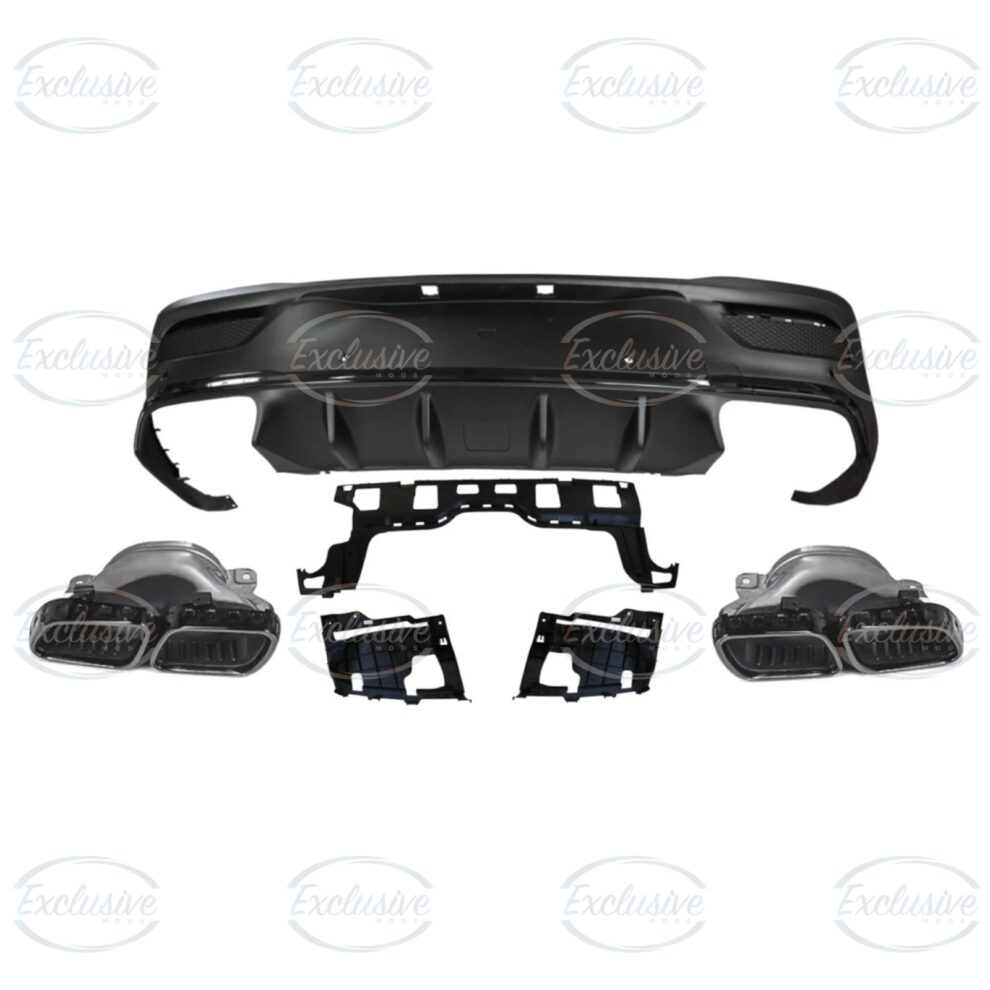 Gloss Black GLE63 AMG Style Diffuser - Fits Mercedes GLE C167 AMG Line (2020+)