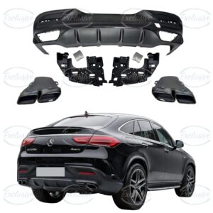 Matte Black GLE63 AMG Style Diffuser - Fits Mercedes GLE C292 AMG Line (2015-2019)