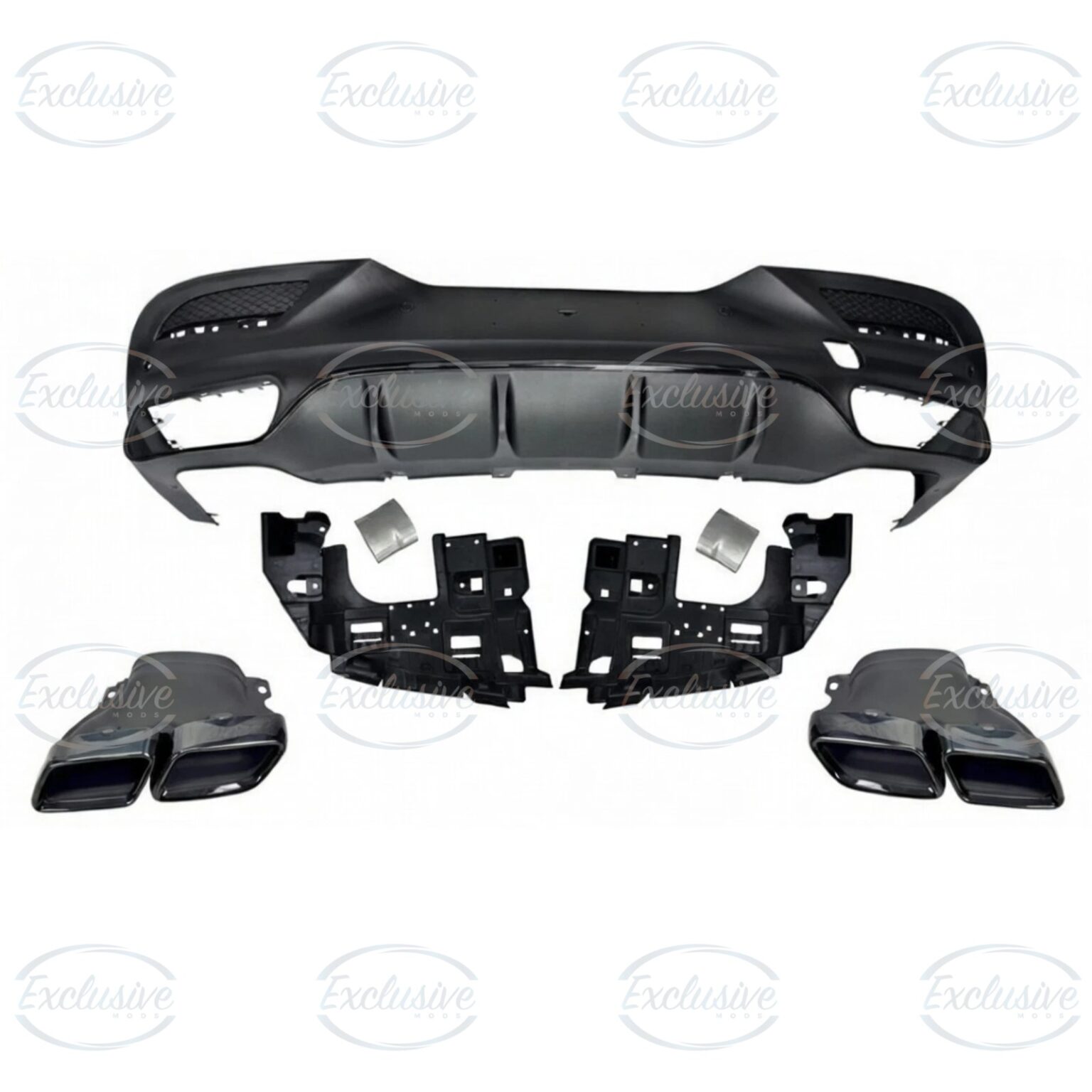 Matte Black GLE63 AMG Style Diffuser - Fits Mercedes GLE C292 AMG Line (2015-2019)