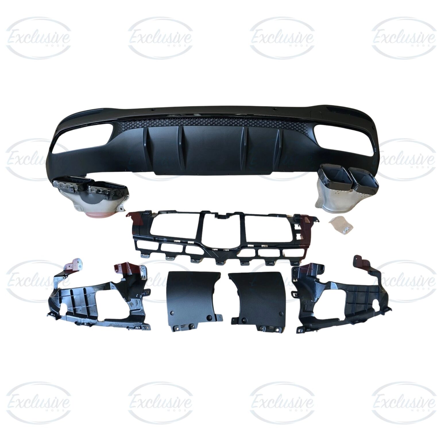 Matte Black GLE63 AMG Style Diffuser - Fits Mercedes GLE W167 AMG Line (2019+)