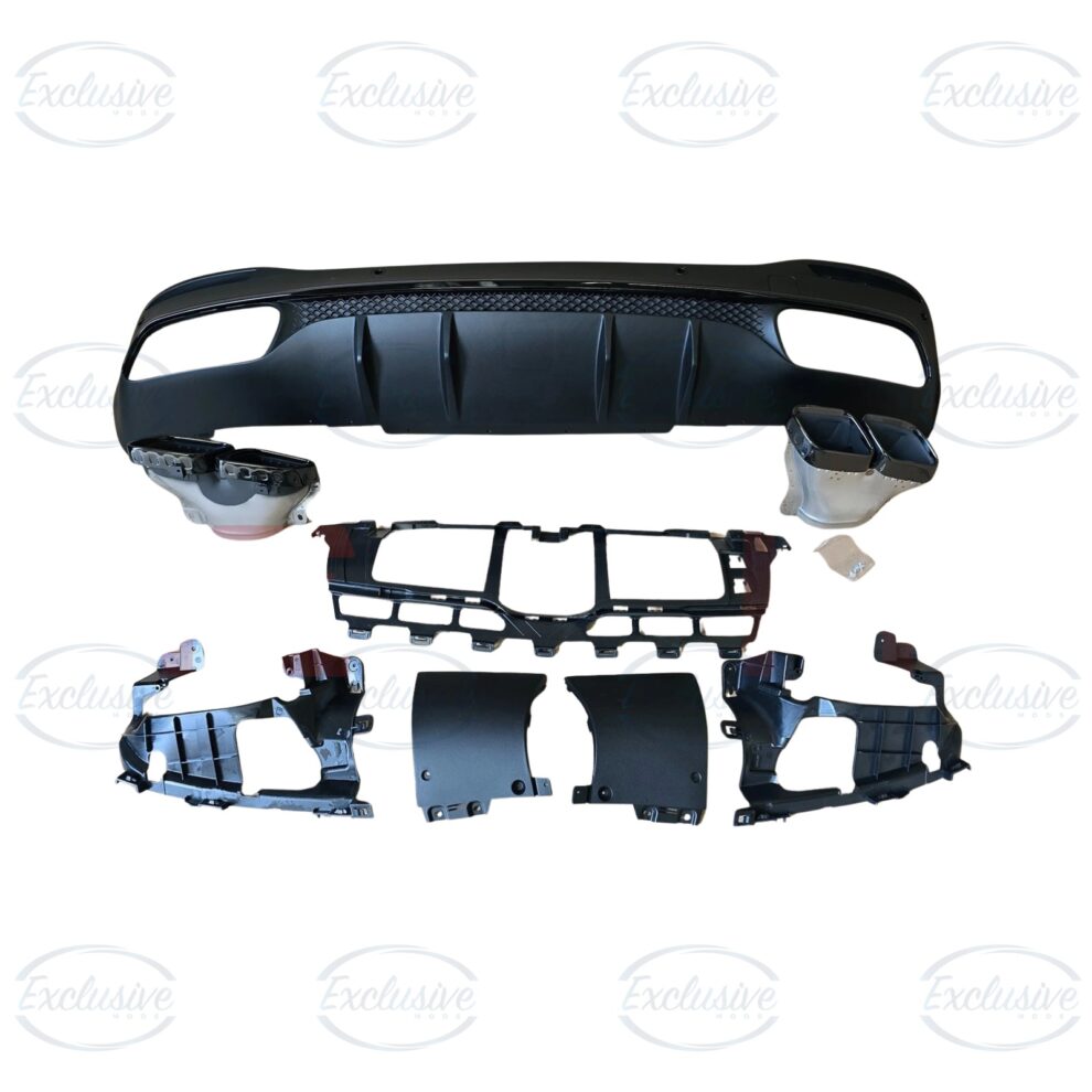 Matte Black GLE63 AMG Style Diffuser - Fits Mercedes GLE W167 AMG Line (2019+)