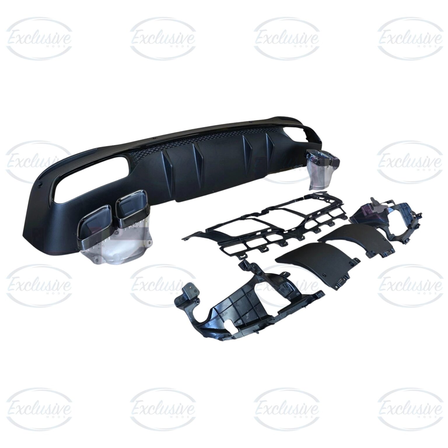 Matte Black GLE63 AMG Style Diffuser - Fits Mercedes GLE W167 AMG Line (2019+)