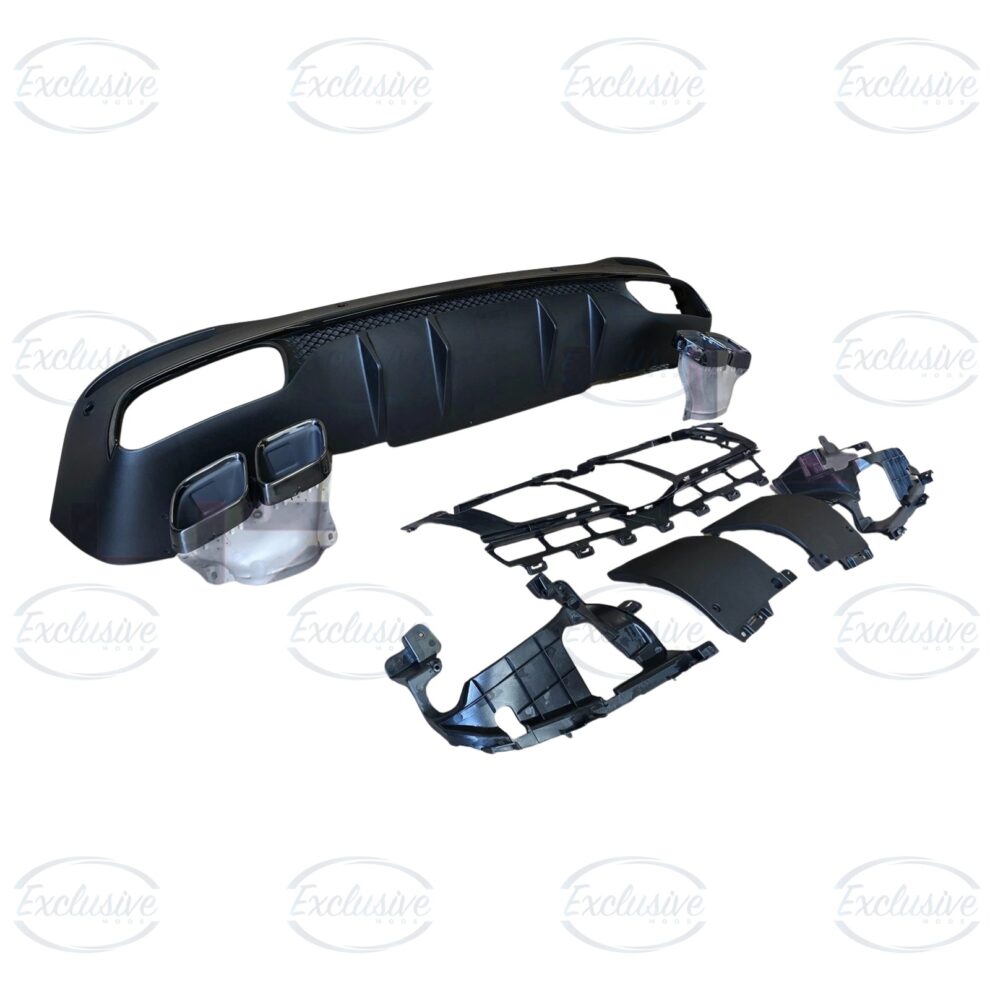 Matte Black GLE63 AMG Style Diffuser - Fits Mercedes GLE W167 AMG Line (2019+)