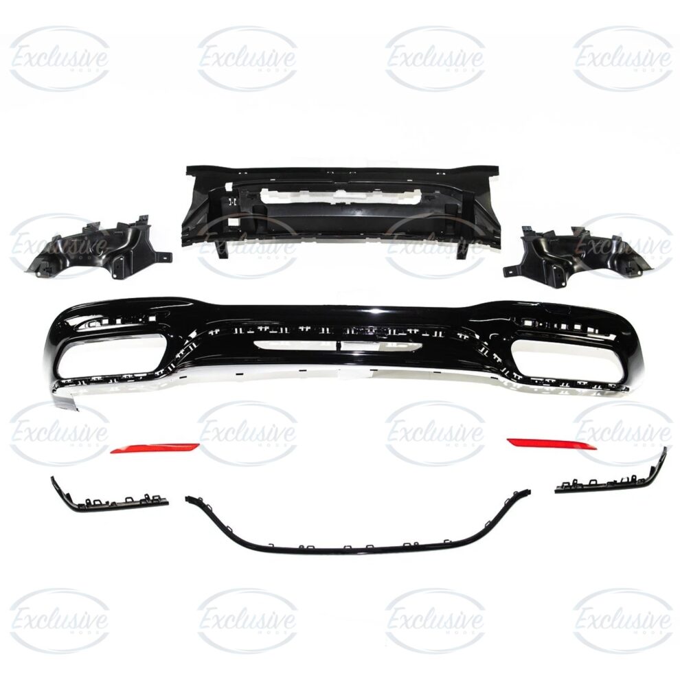 Matte Black S63 AMG Style Diffuser - Fits Mercedes S Class W222 Facelift AMG Line (2017-2020)
